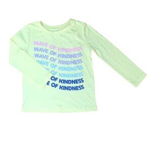 Gymboree Girls Long Sleeve T-Shirt Size 2T Yellow "Wave of Kindness" Print